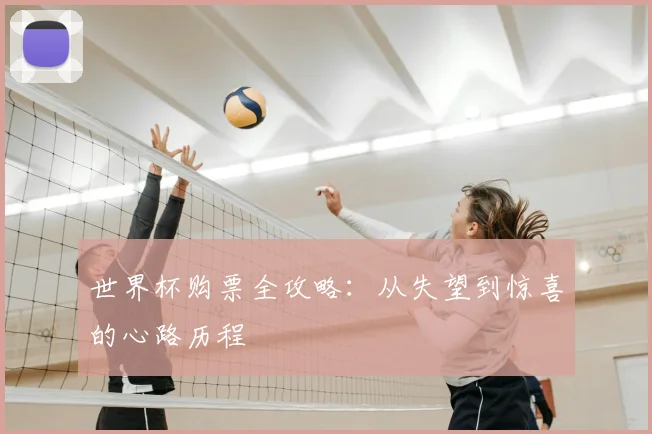 世界杯购票全攻略:从失望到惊喜的心路历程